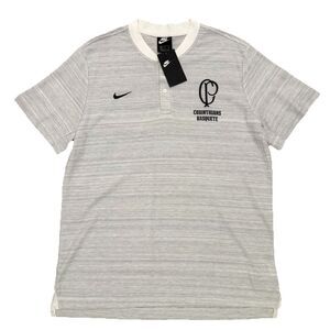 Nike Corinthians Basquete Henley Shirt Gray White Short Sleeve Tee Men’s 2XL
